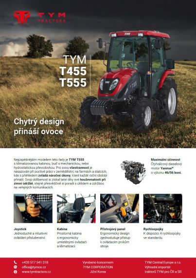 Traktory TYM T455 a T555
